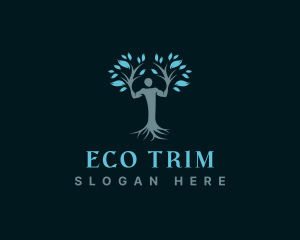 Eco Human Tree logo design