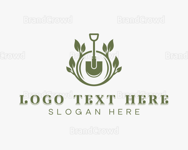 Landscaper Shovel Gardening Logo