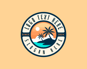 Travel Beach Island logo design