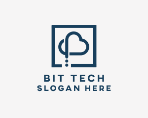 Digital Cloud Letter B logo design