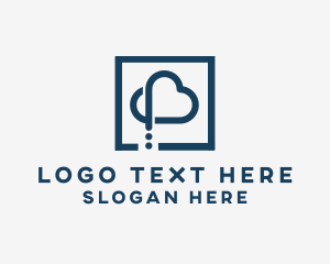 Internet - Digital Cloud Letter B logo design