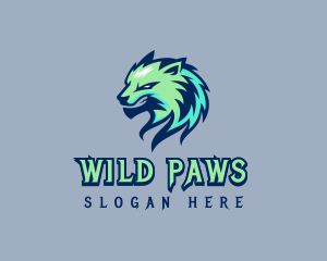 Esport Gamer Wolf logo design