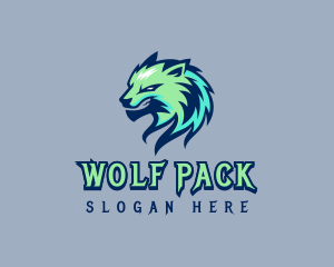 Esport Gamer Wolf logo design