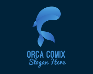 Blue Whale Waterpark logo design