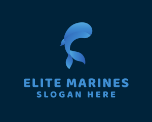 Marine Whale Waterpark logo design