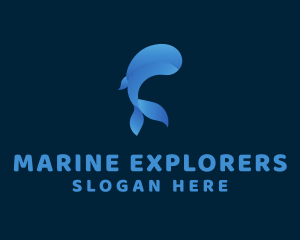 Marine Whale Waterpark logo design