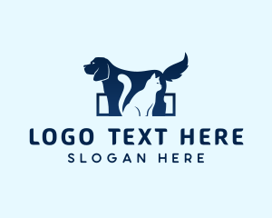 Negative Space - Dog Cat Veterinary logo design