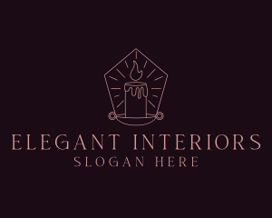 Candlestick Spa Decor logo design