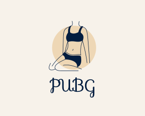 Sexy - Pretty Sitting Woman logo design
