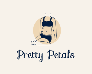 Pretty Sitting Woman logo design