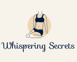 Intimate - Pretty Sitting Woman logo design