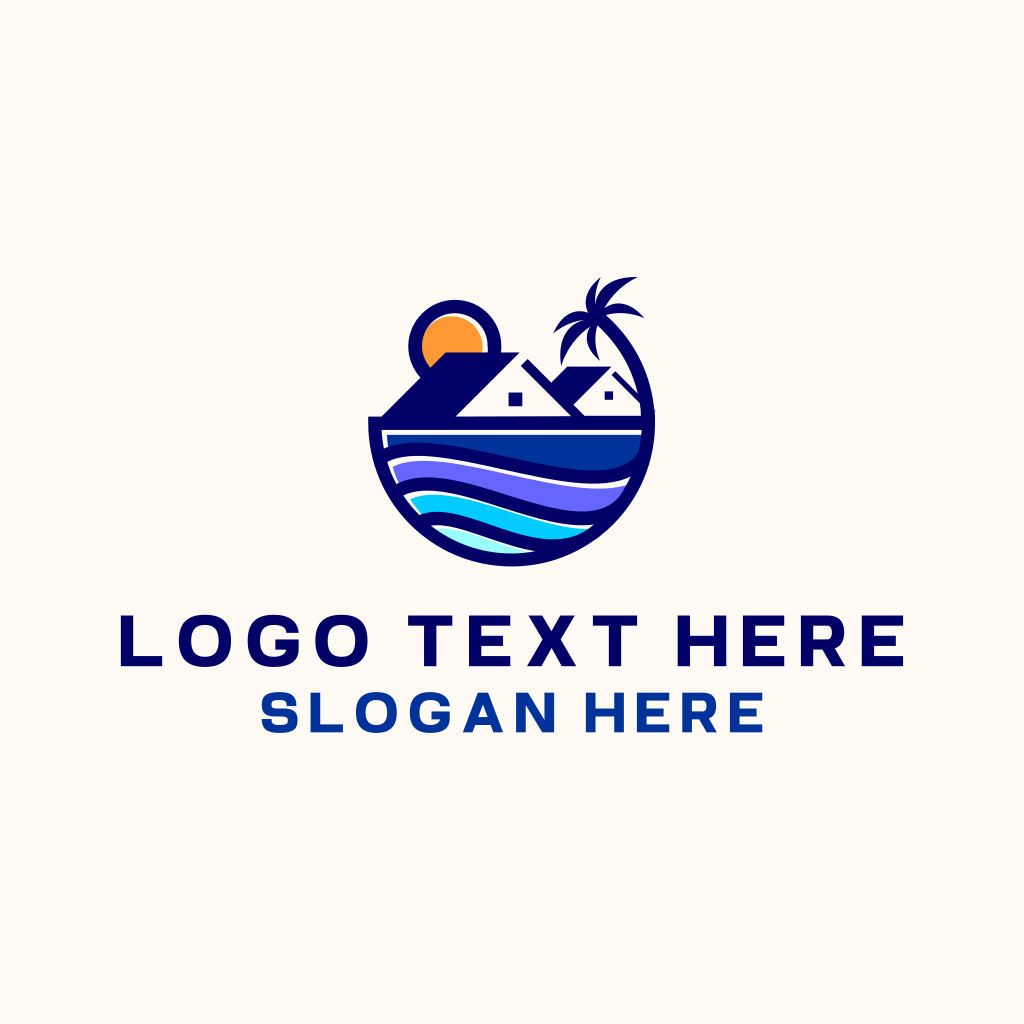 Beach House Tree Logo | BrandCrowd Logo Maker