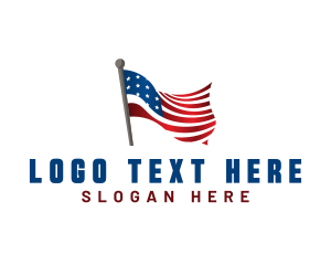 Veteran - American Flag Nation logo design