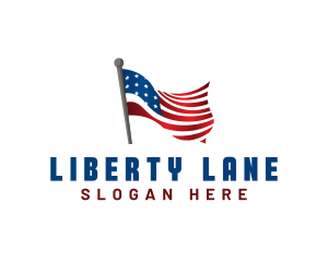 Freedom - American Flag Nation logo design