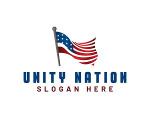 Nation - American Flag Nation logo design