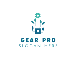 Gear - Gear Leaf Biotech logo design