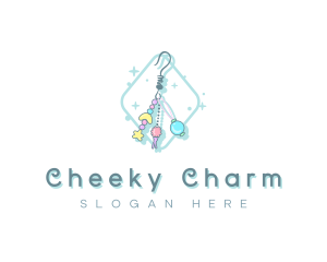 Bead Earring Accessory logo design