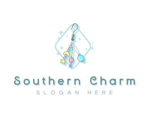 Bead Earring Accessory logo design