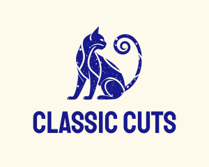 Blue Mediterranean Cat Logo