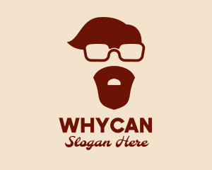 Hipster Guy Glasses Man Logo