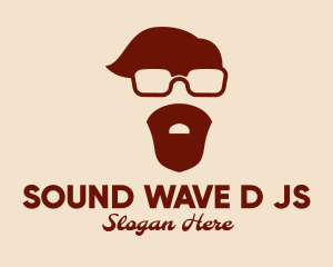 Hippy - Hipster Guy Glasses Man logo design