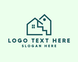 Neighborhood - Home Apartment Residence logo design