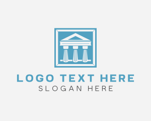 Law - Finance Column Temple logo design