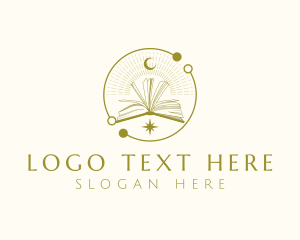 Bible - Book Astronomy Cosmic logo design