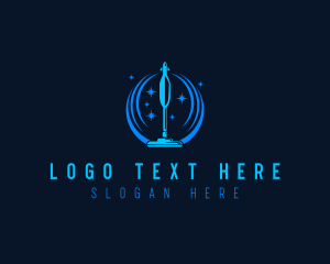 Clean - Vacuum Cleaning Sparkle logo design