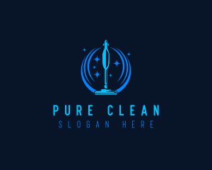 Vacuum Cleaning Sparkle logo design