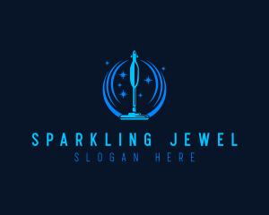 Vacuum Cleaning Sparkle logo design