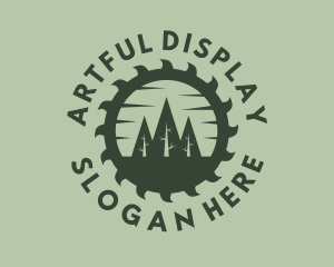 Green Forest Circular Saw logo design