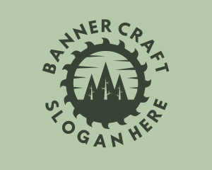 Green Forest Circular Saw logo design