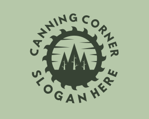 Green Forest Circular Saw logo design