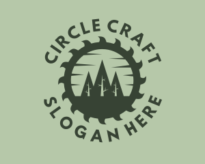 Green Forest Circular Saw logo design