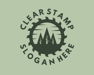 Green Forest Circular Saw logo design