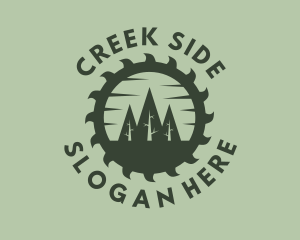 Green Forest Circular Saw logo design