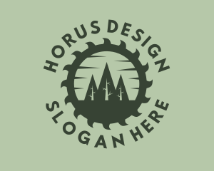 Green Forest Circular Saw logo design