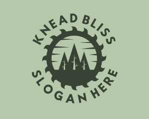 Green Forest Circular Saw logo design