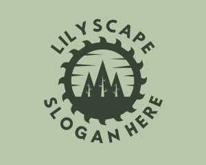 Green Forest Circular Saw logo design