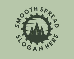 Green Forest Circular Saw logo design