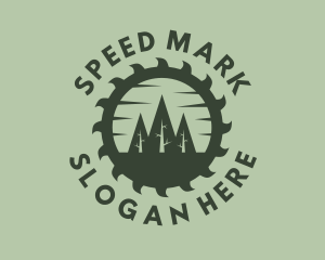 Green Forest Circular Saw logo design