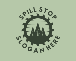 Green Forest Circular Saw logo design