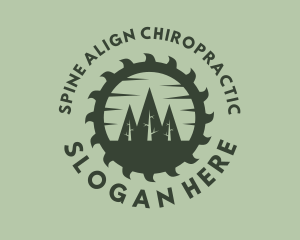 Green Forest Circular Saw logo design