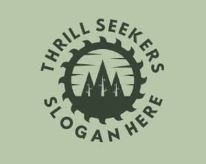 Green Forest Circular Saw logo design