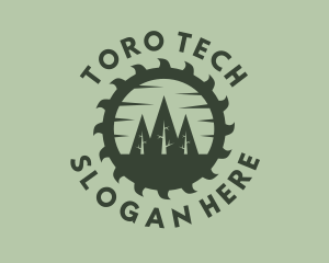 Green Forest Circular Saw logo design