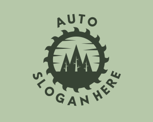 Craftsman - Green Forest Circular Saw logo design