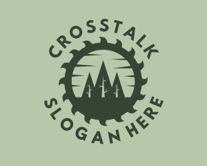 Green Forest Circular Saw logo design