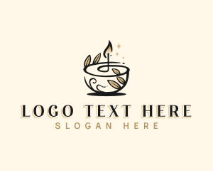 Decorative - Leaf Candle Decor logo design
