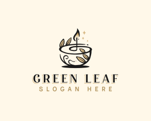 Leaf Candle Decor logo design